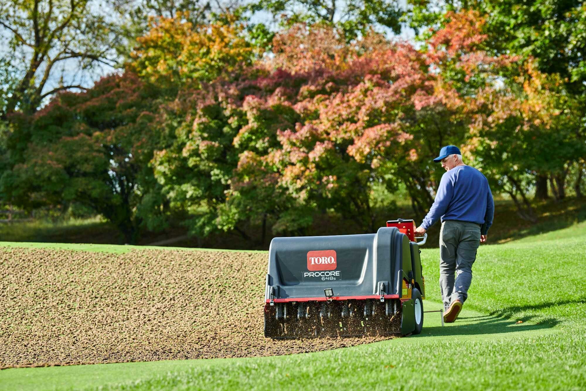 Toro’s smart technology in the Toro ProCore 648 and 648s brings high-quality aeration results.