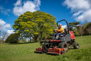 Maintenance team in action at Connaught Park in Dover